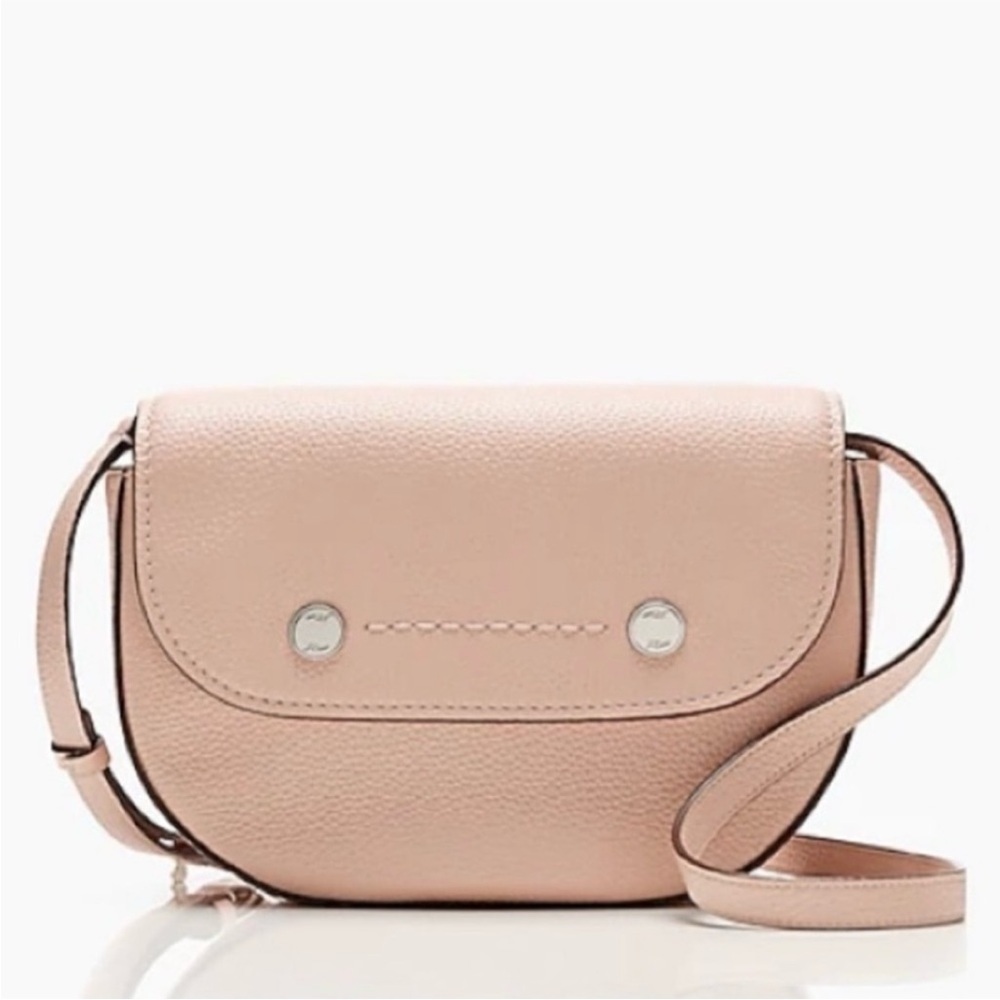 J.Crew Bristol crossbody bag in sunwashed pink pebbled leather.